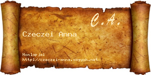 Czeczei Anna névjegykártya